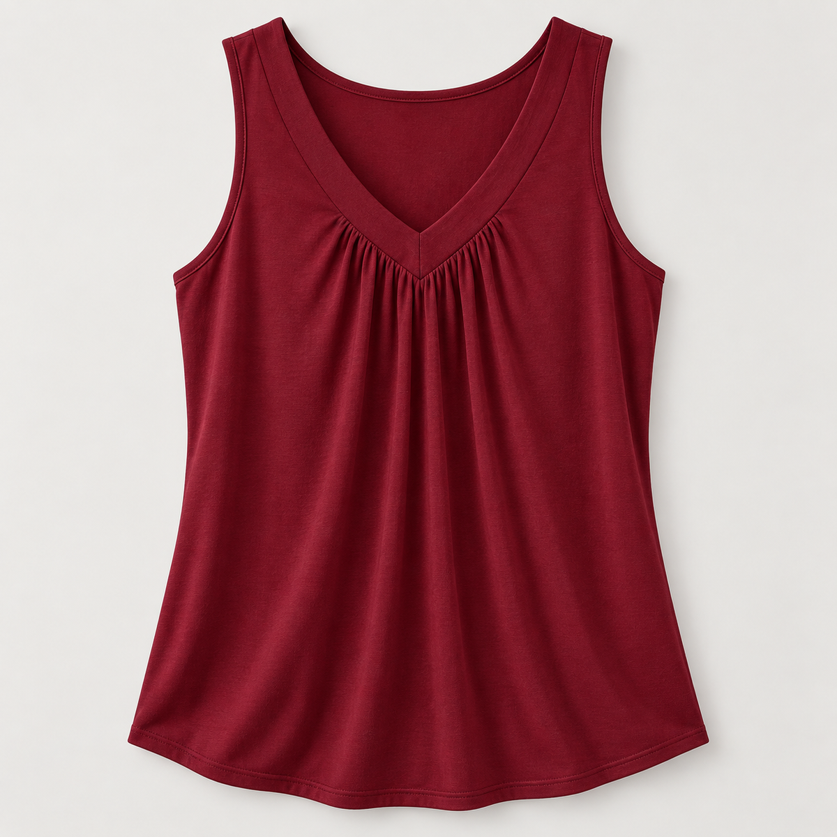 Women’s Gathered V-Neck Sleeveless Top