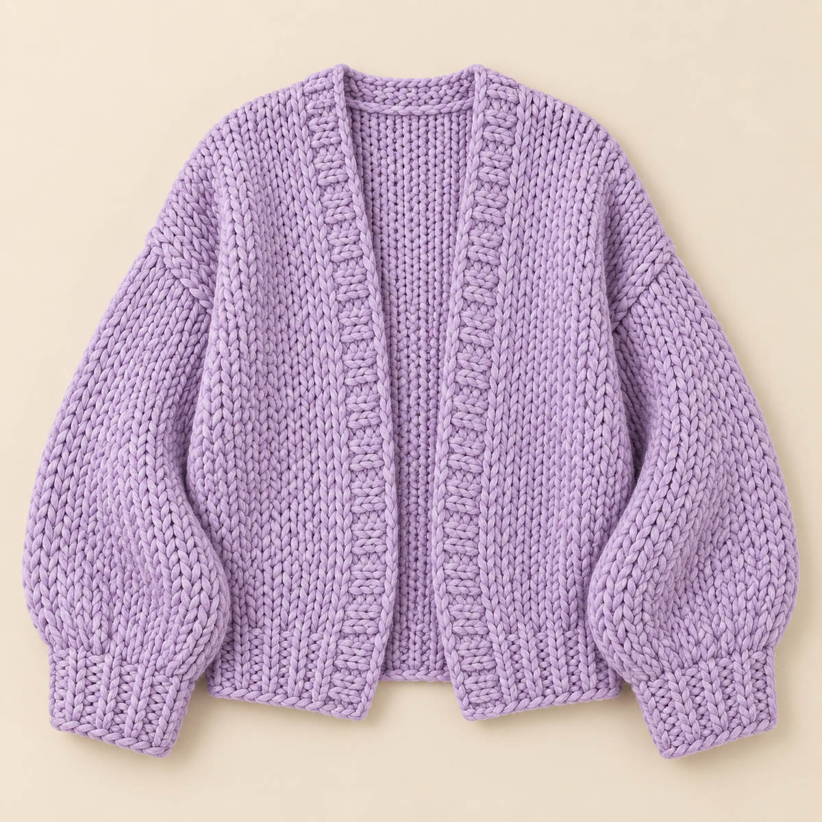 Women's Chunky Knit Open-Front Cardigan