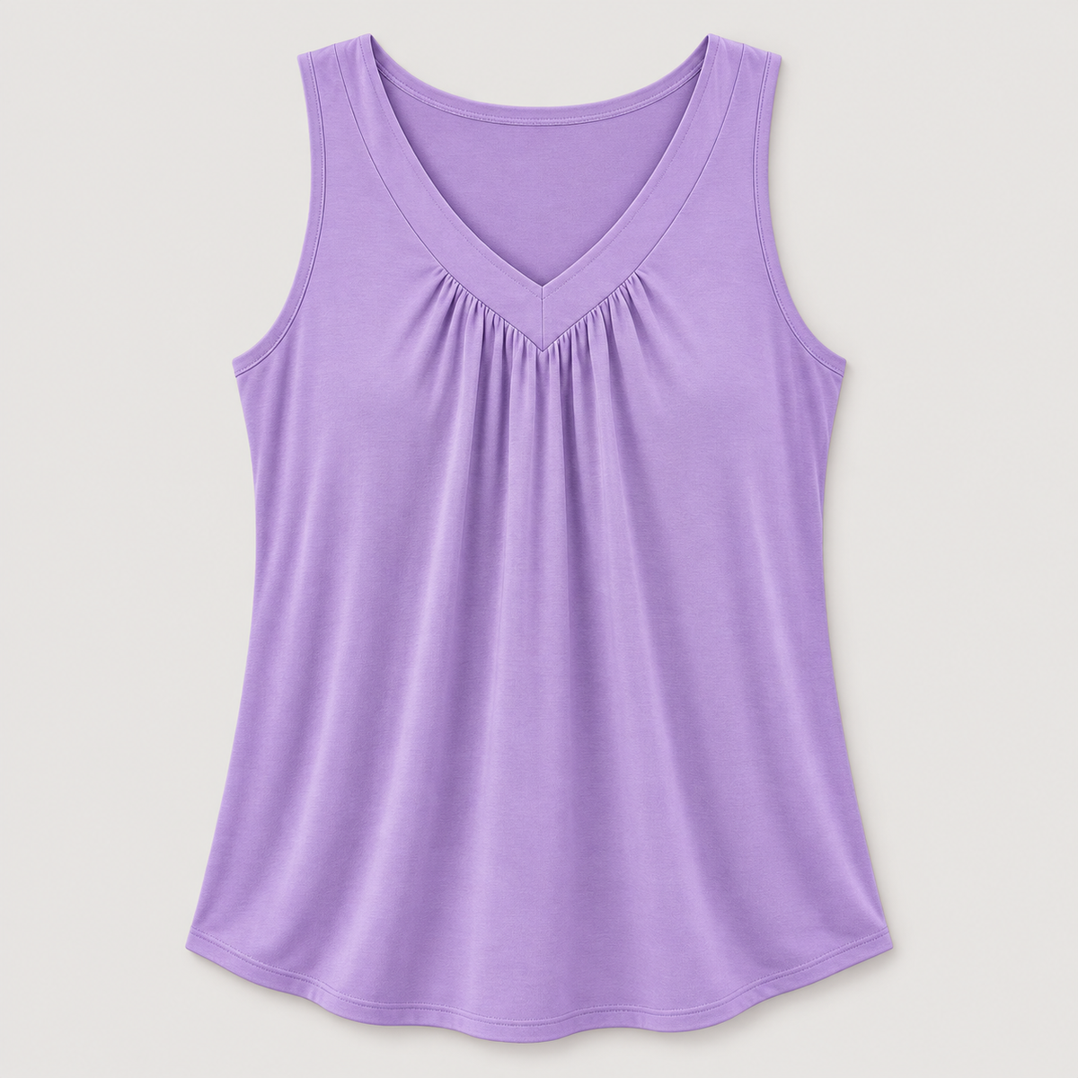 Women’s Gathered V-Neck Sleeveless Top